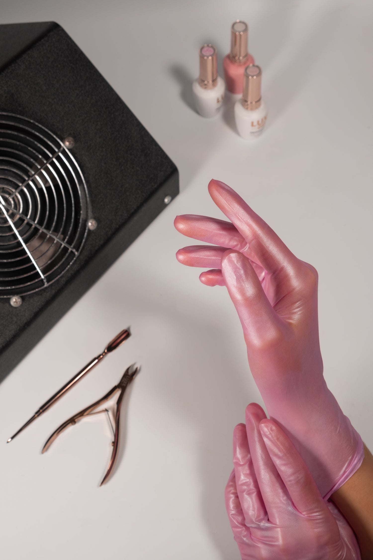 PEARLY ROSE GLOVES - 50 PC