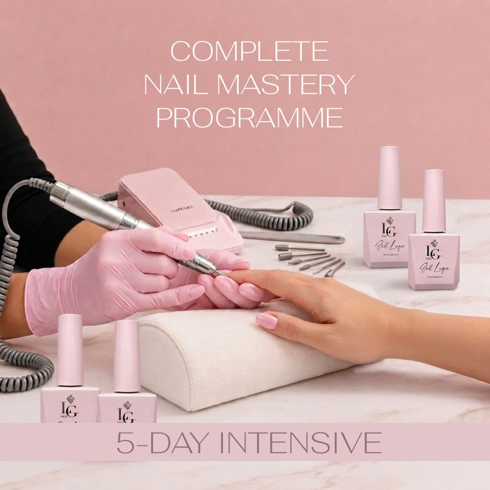 COMPLETE NAIL MASTERY PROGRAMME (BIAB, LIQUID POLIGEL & E-FILE) - 5 DAYS