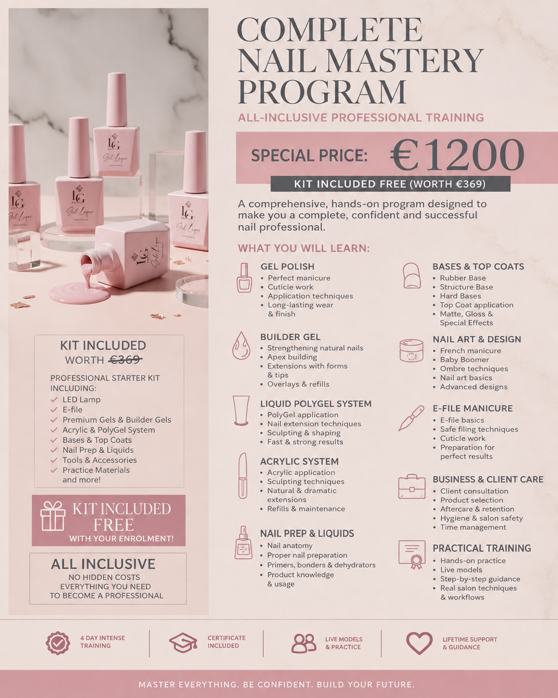 5-Day Nail Mastery + €369 Kit FREE