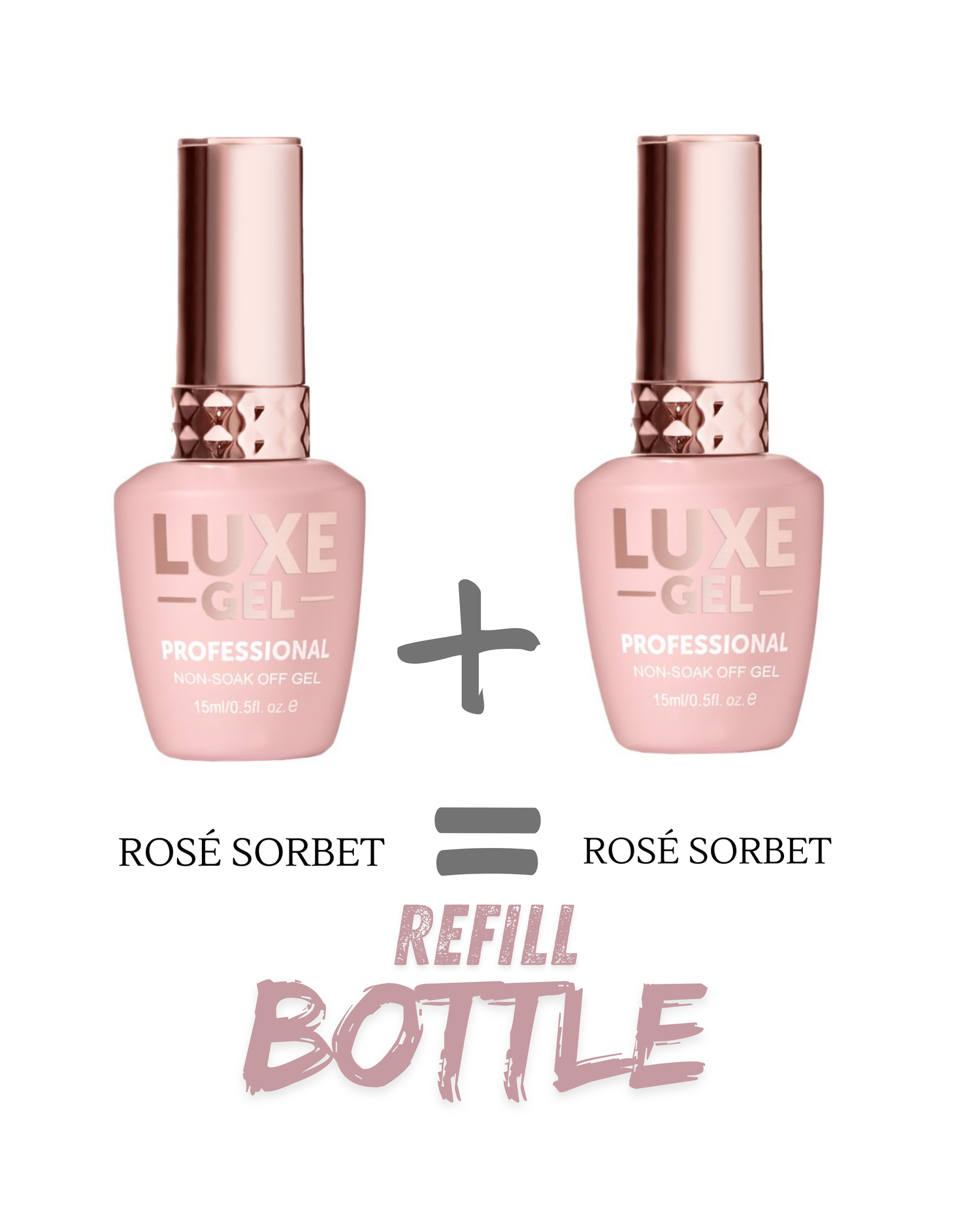 REFILL - ROSÉ SORBET - HEMA FREE' LIQUID POLIGEL STRUCTURE BASE
